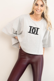 Deblon :  Cropped top with logo Jones | grey - img2