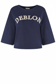 Deblon |  Terry sweater with logo Vine | blue