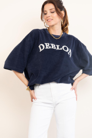 Deblon |  Terry sweater with logo Vine | blue | Picture 5
