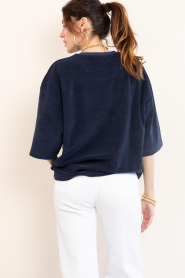 Deblon |  Terry sweater with logo Vine | blue | Picture 8