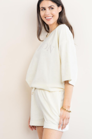 Deblon :  Terry sweater with logo Vine | natural - img4