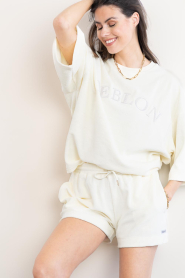 Deblon :  Terry sweater with logo Vine | natural - img2