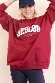 Deblon |  Long sweater with logo Phoebe | red | Picture 2