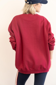 Deblon |  Long sweater with logo Phoebe | red | Picture 6