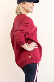 Deblon |  Long sweater with logo Phoebe | red | Picture 7