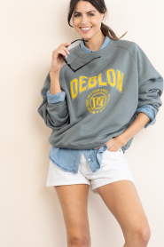 Deblon |  Sweater with logo Vive | green | Picture 2