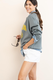 Deblon |  Sweater with logo Vive | green | Picture 7