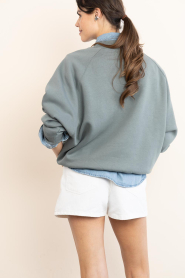 Deblon |  Sweater with logo Vive | green | Picture 8