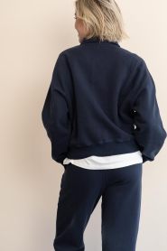 Deblon |  Polo sweater with logo Lotte | dark blue | Picture 8