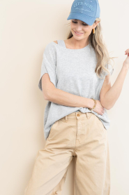 Deblon :  Soft merino blend top Cassie | grey - img2