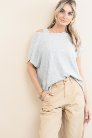 Deblon :  Soft merino blend top Cassie | grey - img4