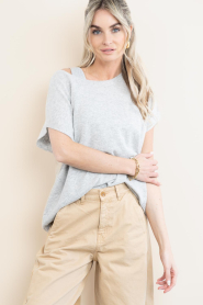 Deblon :  Soft merino blend top Cassie | grey - img6