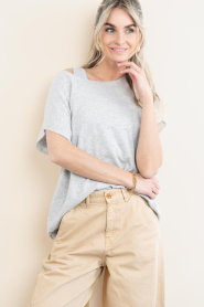 Deblon :  Soft merino blend top Cassie | grey - img7