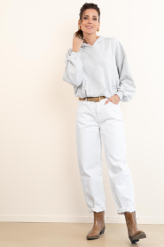 Deblon |  Cropped balloon sweater Bibi | grey | Picture 4