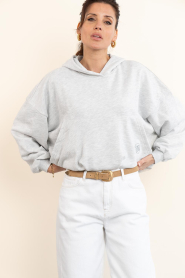 Deblon |  Cropped balloon sweater Bibi | grey | Picture 5
