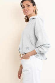 Deblon |  Cropped balloon sweater Bibi | grey | Picture 7