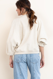 Deblon :  Cardigan with bat sleeves Flora | beige - img10