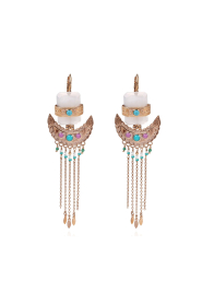 Hipanema |  Handmade earrings with stones Lombok | natural | Picture 1