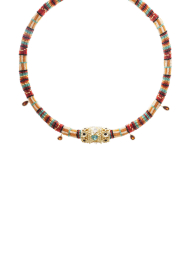 Hipanema |  Handmade necklace with colored beads Polina | blue