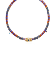 Hipanema |  Handmade necklace with colored beads Polina | blue | Picture 1