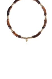 Hipanema |  Handmade necklace with colored beads Berbere | black