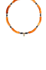 Hipanema |  Handmade necklace with colored beads Berbere | brown