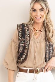 Hipanema |  Handmade necklace with colored beads Berbere | brown | Picture 2