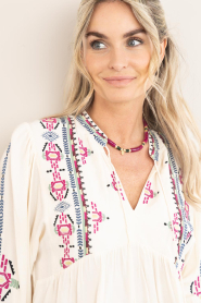 Hipanema |  Handmade necklace with colored beads Berbere | purple | Picture 2