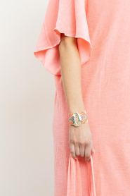 Hipanema |  Handmade bracelet with shell Apashe | orange | Picture 2