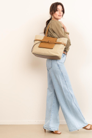 Gianni Chiarini |  Raffia shopper with leather details Belty | natural | Picture 2