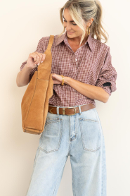 Gianni Chiarini :  Suede shoulder bag Jo | camel - img2
