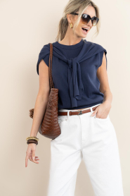 Gianni Chiarini |  Leather braided shopper Paloma | camel | Picture 6