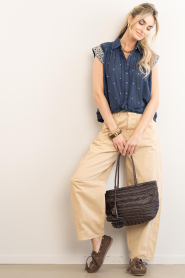 Gianni Chiarini :  Leather braided bag Paloma Medium | brown - img4