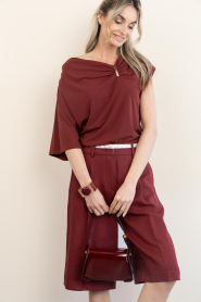Dante6 |  Off-shoulder top Gou | burgundy | Picture 2