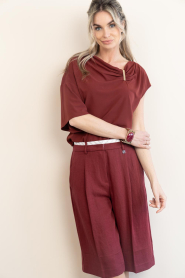 Dante6 |  Off-shoulder top Gou | burgundy | Picture 4