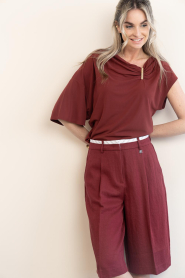 Dante6 |  Off-shoulder top Gou | burgundy | Picture 5