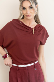 Dante6 |  Off-shoulder top Gou | burgundy | Picture 8