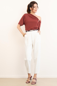 Dante6 :  Off-shoulder top Gou | burgundy - img3