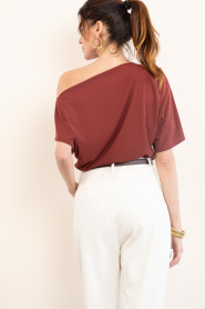 Dante6 :  Off-shoulder top Gou | burgundy - img7