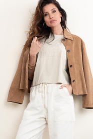 Dante6 |  Cropped T-shirt with logo Maimu | natural | Picture 2