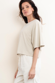 Dante6 |  Cropped T-shirt with logo Maimu | natural | Picture 7