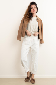 Dante6 |  Cropped T-shirt with logo Maimu | natural | Picture 3