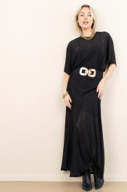Dante6 |  Mesh maxi skirt Solis | black | Picture 7