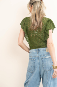 Dante6 |  Lace top with ruffles Viev | green | Picture 8