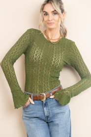 Dante6 :  Lace stretch top Giva | green - img6
