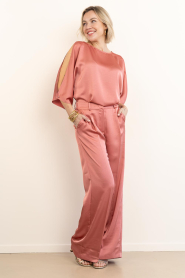 Dante6 |  Satin trousers Jules | pink | Picture 3