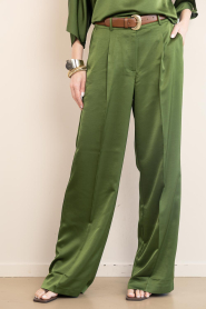 Dante6 |  Satin trousers Jules | green | Picture 4