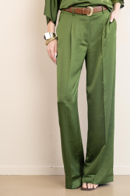 Dante6 |  Satin trousers Jules | green | Picture 5