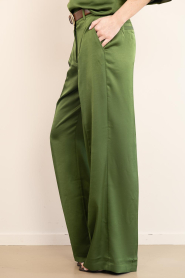 Dante6 |  Satin trousers Jules | green | Picture 6