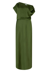 Dante6 |  Satin off-shoulder dress | green  | Picture 1